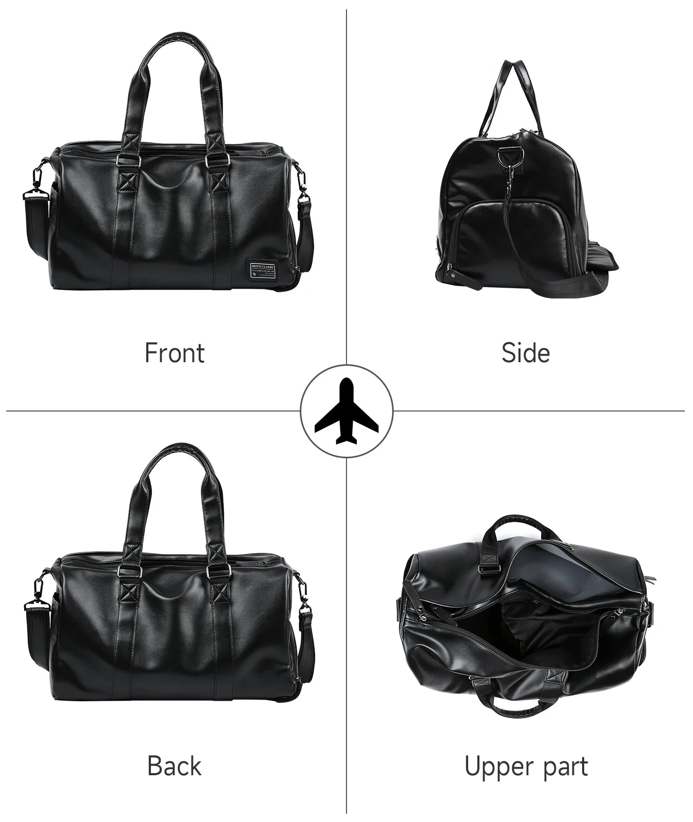 Vintage Leather Travel Duffel Bag for Men/Women