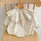 Baby Girls Long Sleeve Flower Embroidery Jumpsuit