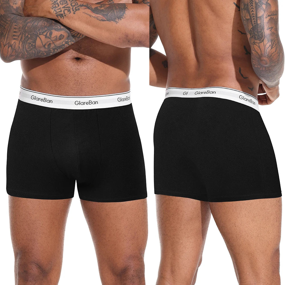 5pcs Men Cotton Boxer Briefs Underwear