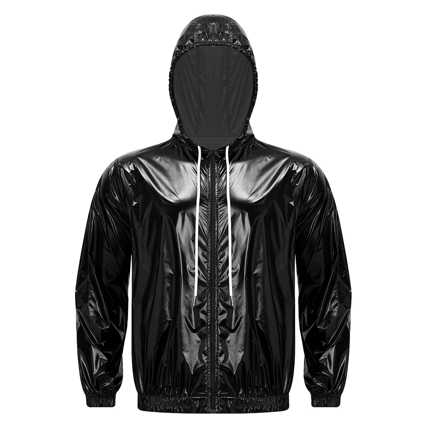 Mens Waterproof Hooded Breathable Raincoat