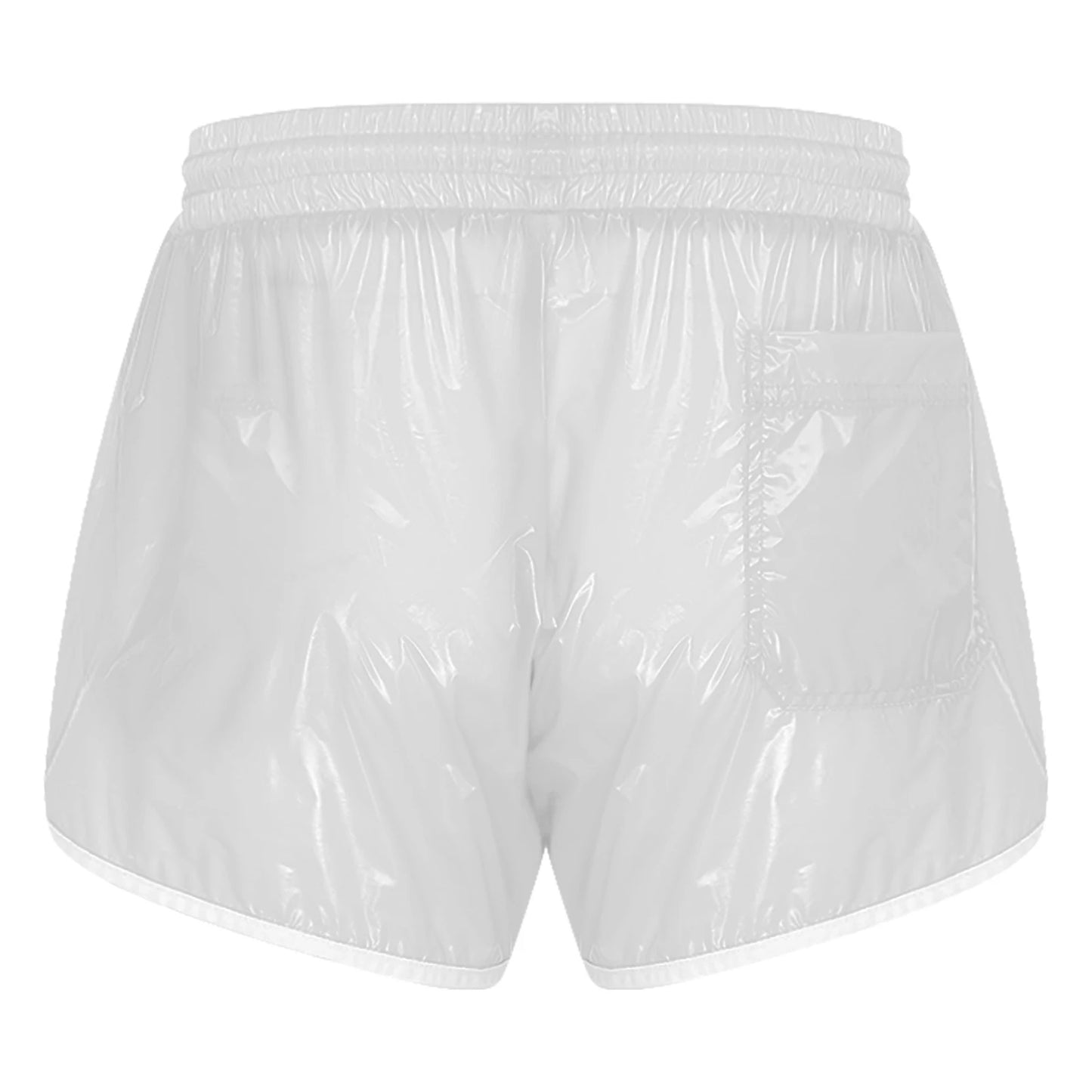 Mens Drawstring Waterpoof Swimming Trunks With Pockets