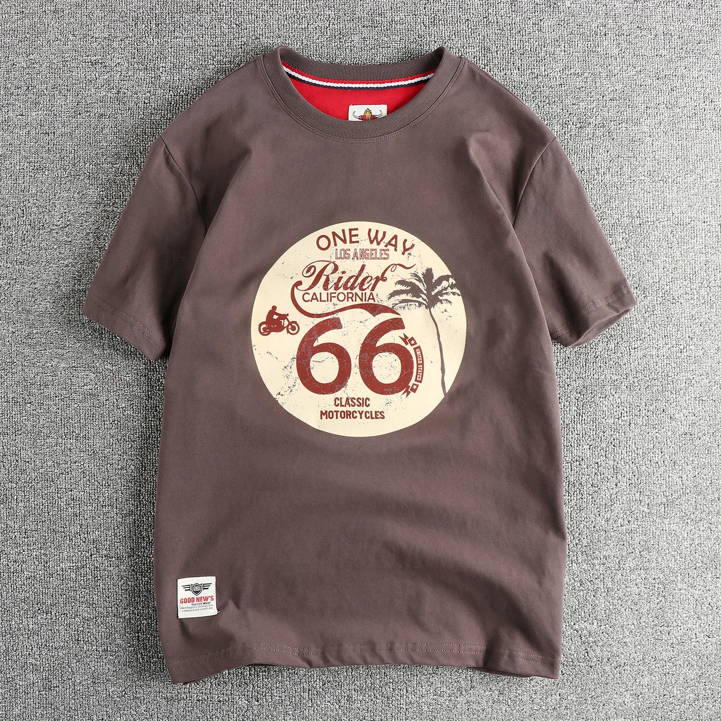 American Retro Short Sleeve O-neck T-shirt
