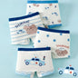 4PCS Boys Cotton  Antibacterial Breathable Cute Underwear
