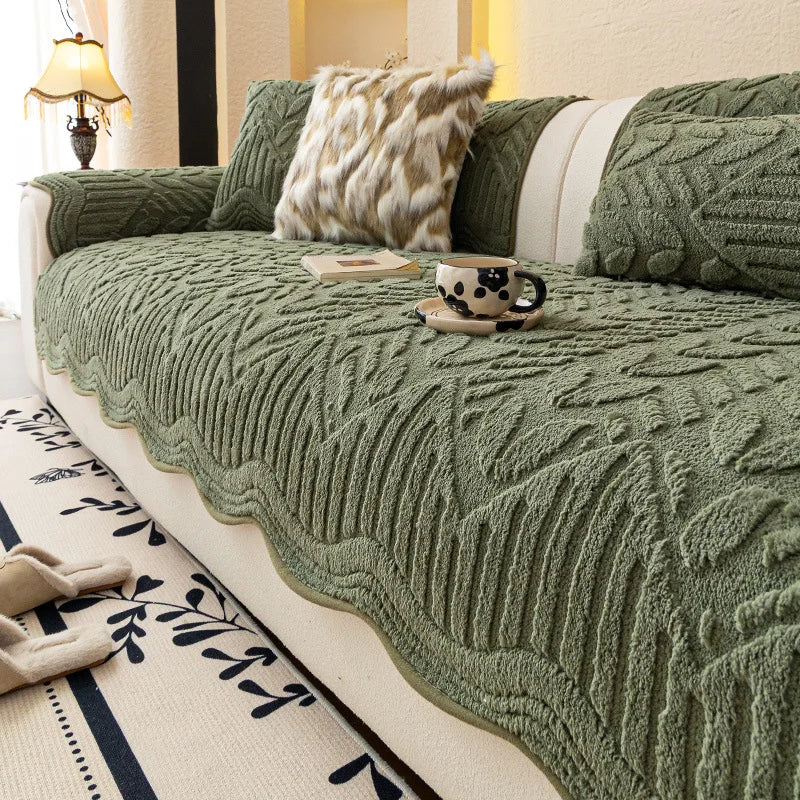 Anti-scratch Plush Couch Covers Non-slip