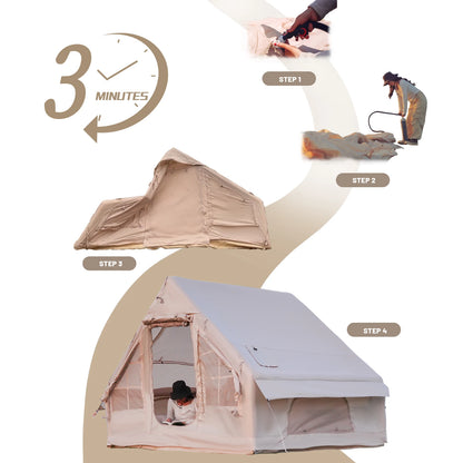 Quick Setup Inflatable Camping Tent, Waterproof