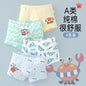 4PCS Cotton Antibacterial Boys Breathable Underwear