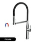 Luxury Brushed Gold Brass Pull Out Kitchen Faucet