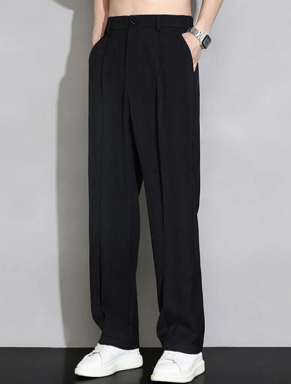 Ice Silk Men's Casual Straight Pants Fashion