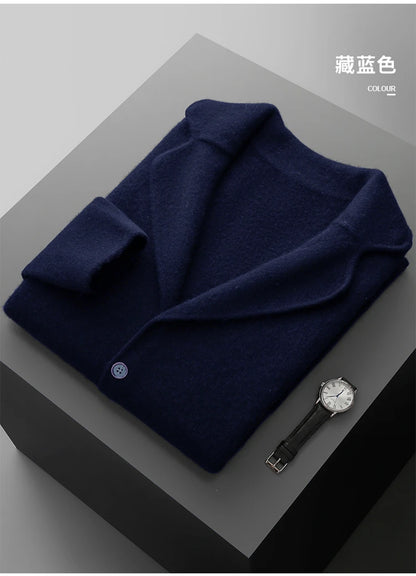 Men's Cashmere Knitted Cardigan Casual Jacket Top
