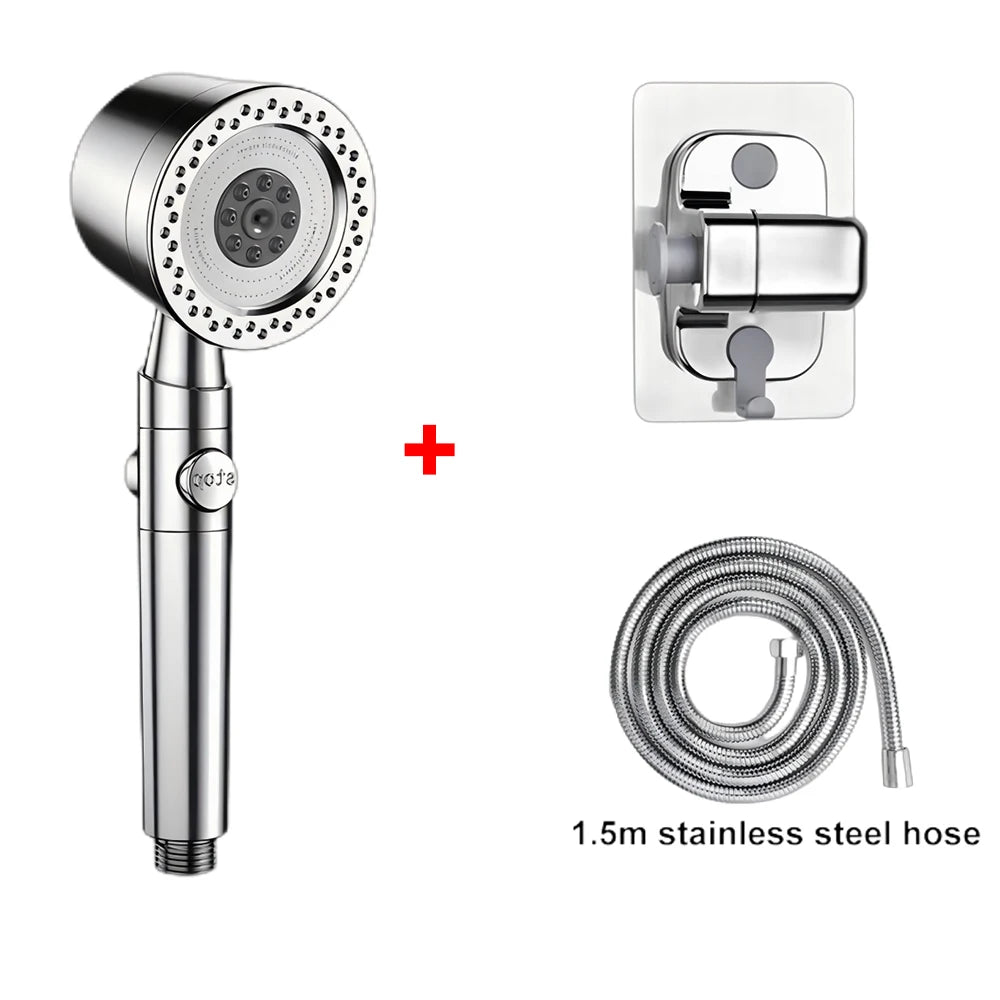 5 Modes Spray Water Shower Head Handheld Spa