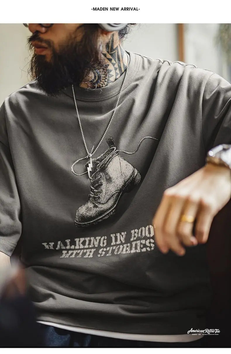 Vintage Graphic Printed Crewneck Loose Oversized Streetwear