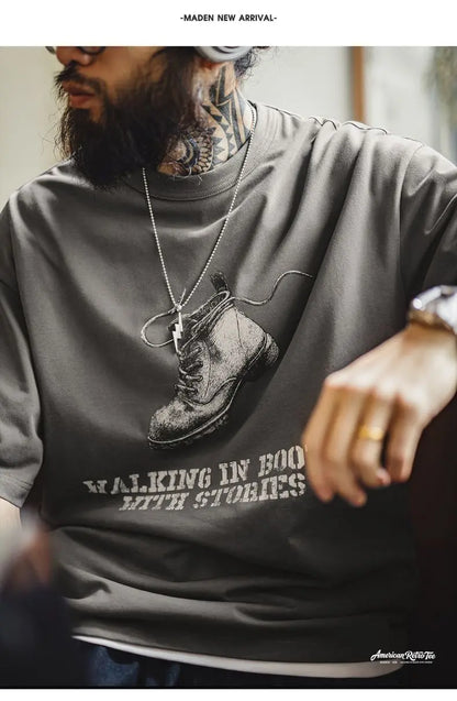 Vintage Graphic Printed Crewneck Loose Oversized Streetwear