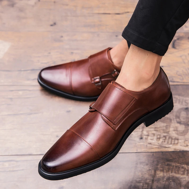 Men Leather Oxford Dress Shoes Comfortable