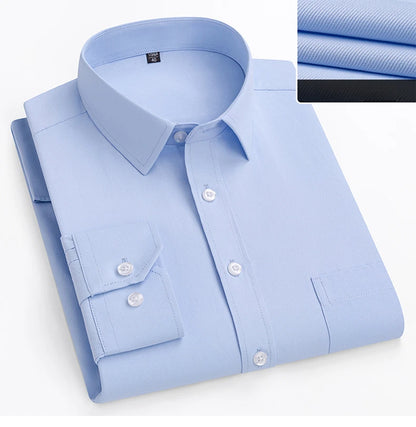 double collor Full shirts for men plus size