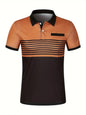 Short Sleeved Men's Casual Polo shirt, V-neck