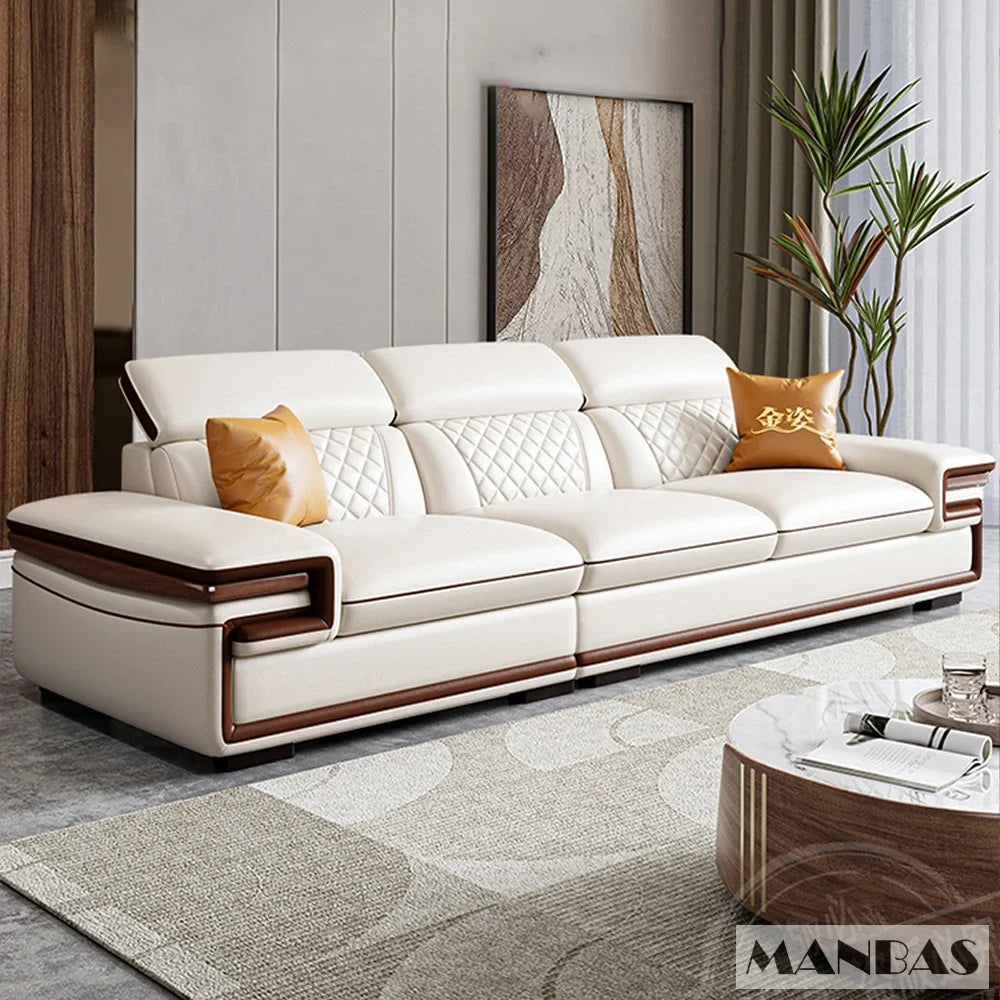 Genuine Leather Sofa Set for Living Room