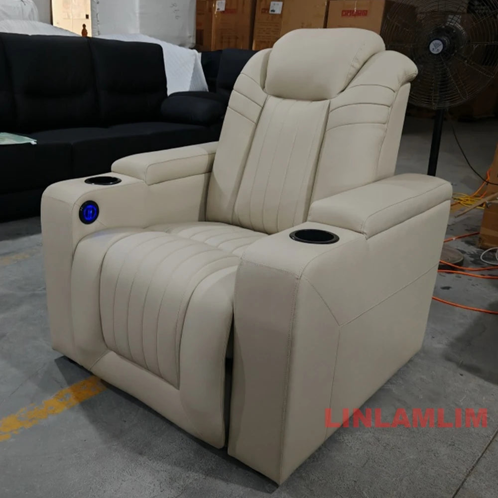 Luxury Recliner Genuine Leather Sofa Chair