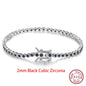 Shiny Tennis Bracelet Sterling Silver Cubic Zirconia