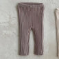 Cotton Ribbed Knit Leggings Solid Baby Trousers