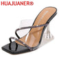 Transparent PVC Slippers Crystal Cup high-heeled Women