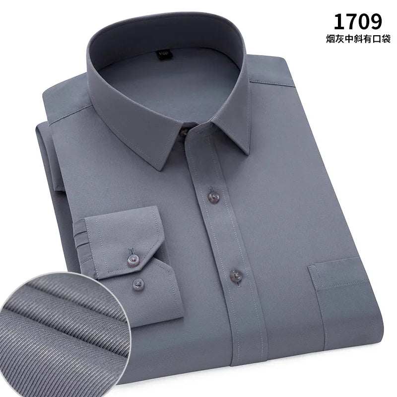 Mens Long-sleeved Non-ironing Anti-wrinkle Shirts