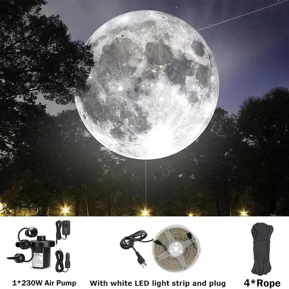 LED Giant Inflatable Moon PVC Sealed Planet