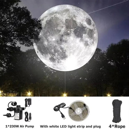 LED Giant Inflatable Moon PVC Sealed Planet