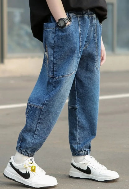 Loose Fit Boys' Jeans Trendy Oversized Denim