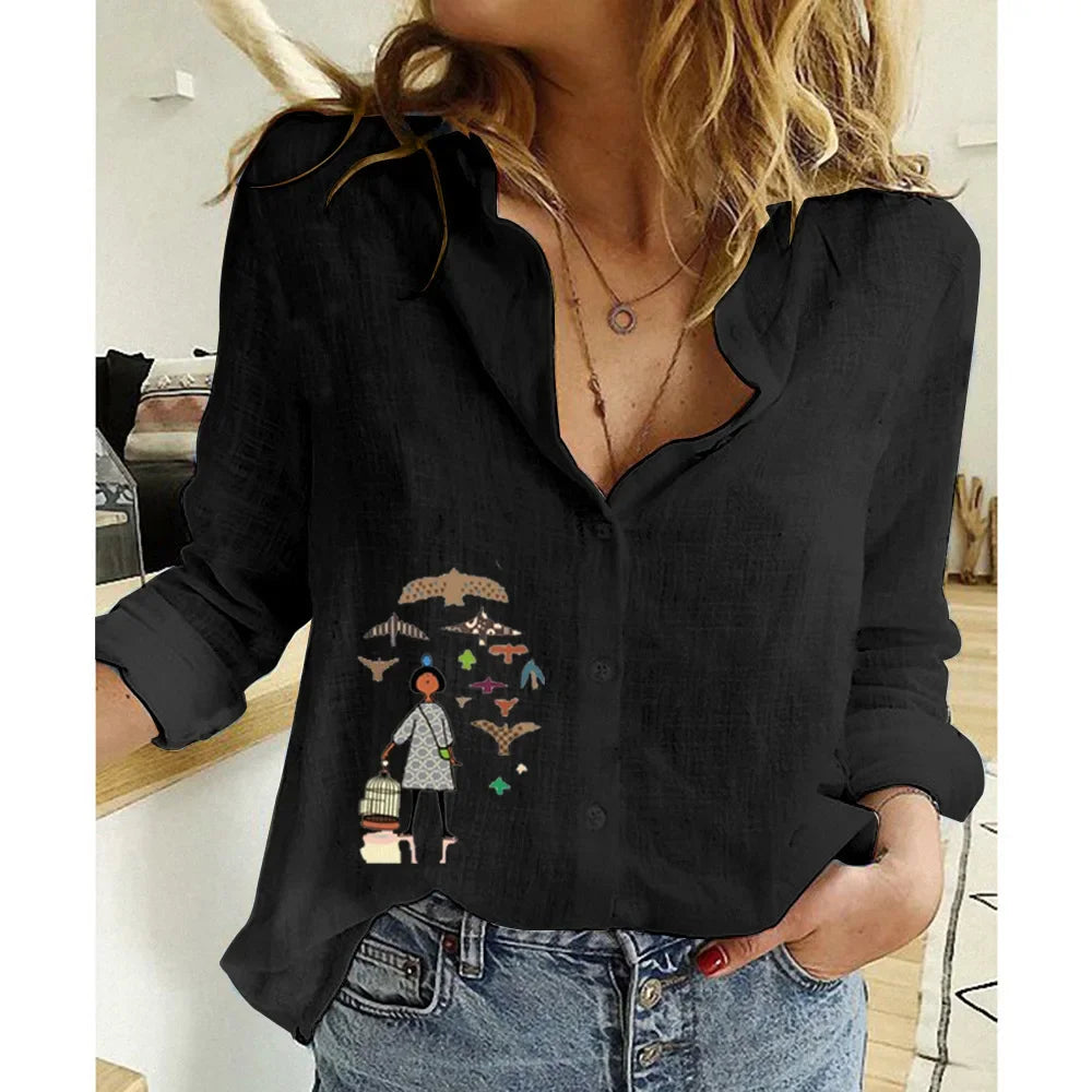 Women Cotton Linen Casual Fashion Elegant Streetwear