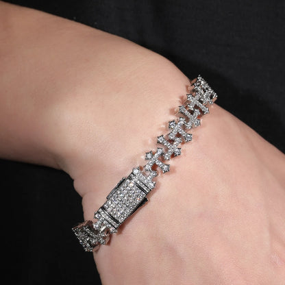 Mens Cubic Zirconia Cross Chain Fashion Jewelry