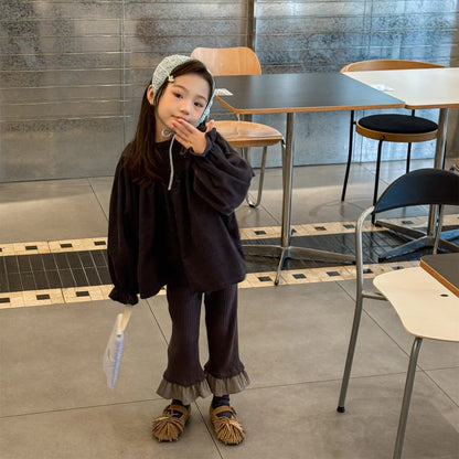 Bat Sleeve Baby Girl's Corduroy Shirt