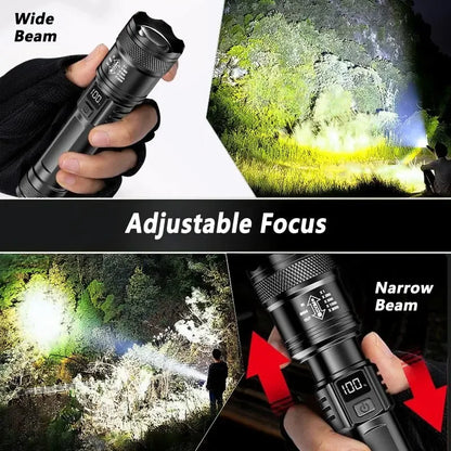 Rechargeable LED Flashlight Zoomable Torch