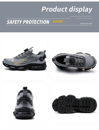 Safety Shoes Men Anti-smash Anti-puncture Work Shoes