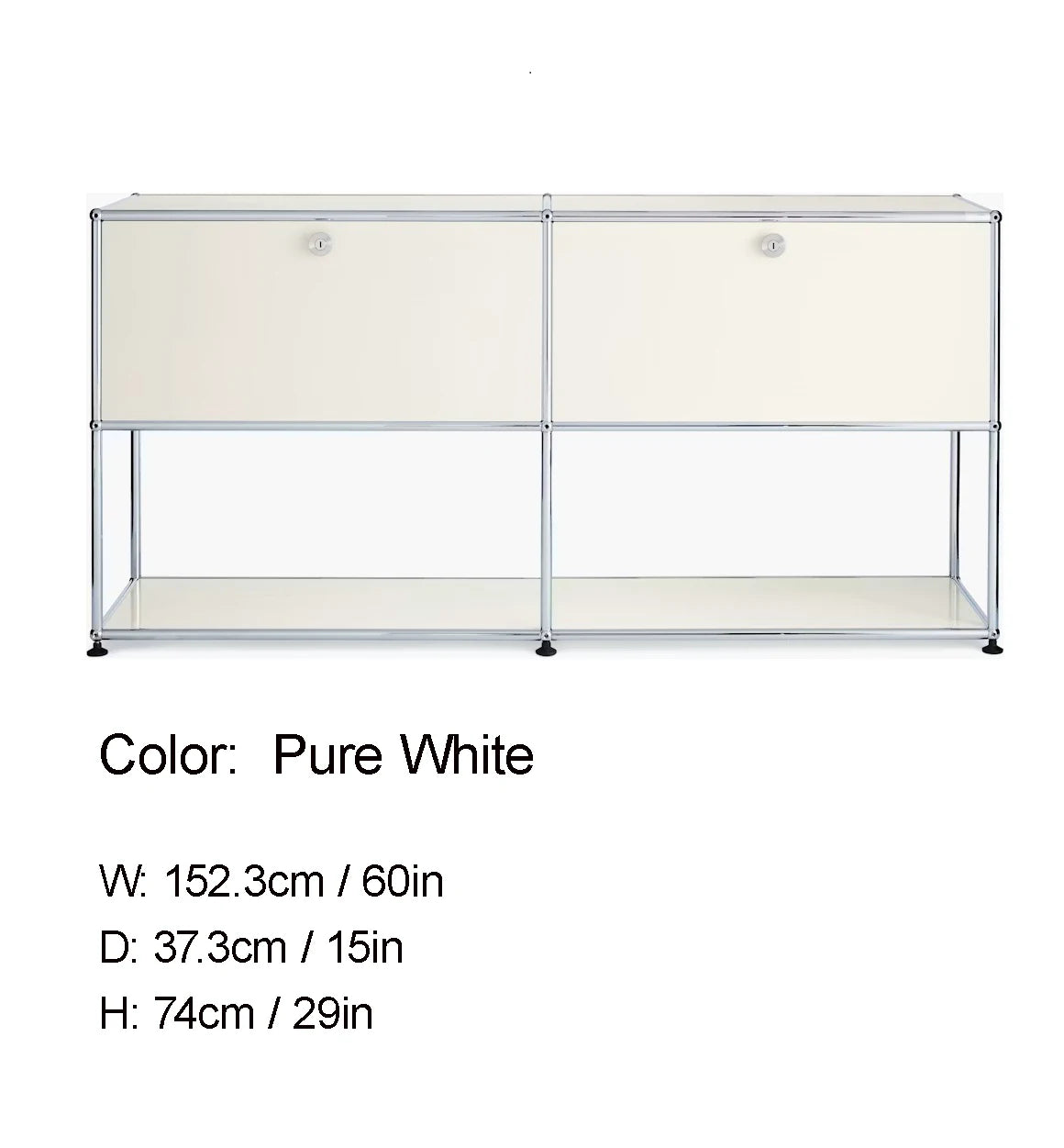 Modular DIY Metal TV Stand Cabinet Storage