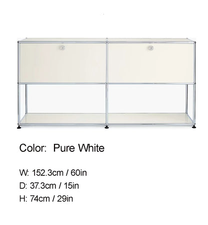 Modular DIY Metal TV Stand Cabinet Storage