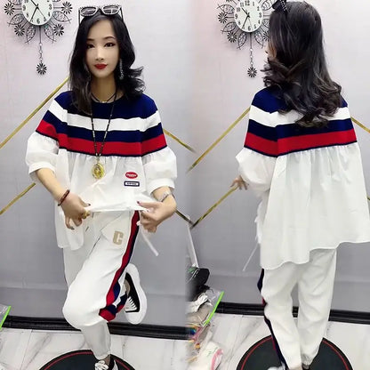 2 Pcs Women's Slim Loose Fit Large Temperament Joggers