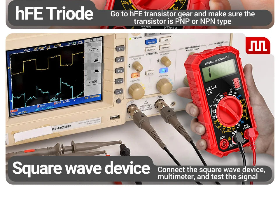 Digital Multimeter   AC/DC Current Meter Voltage Resistance