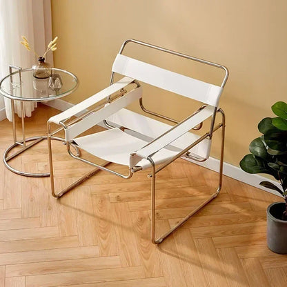 Single Chair Network Red Bauhaus Saddle Leather