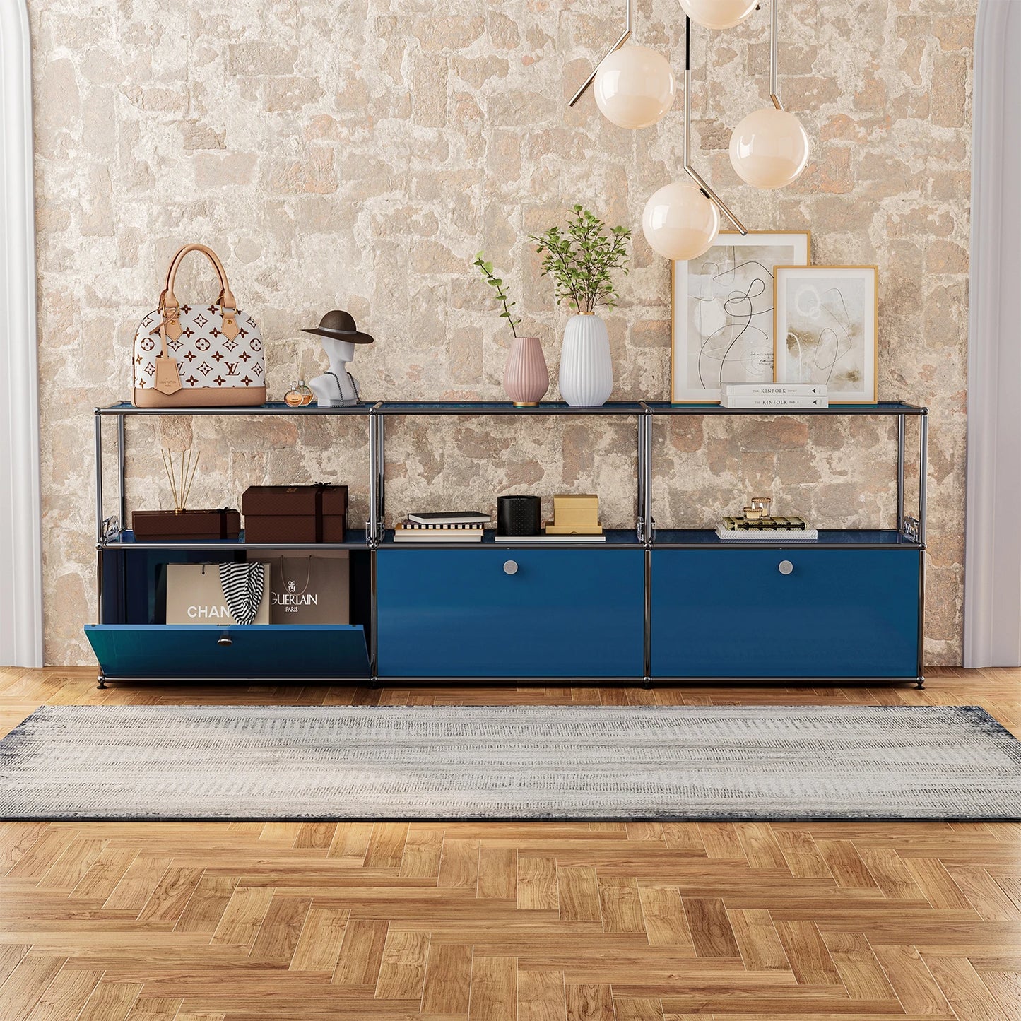 Sideboard Storage Shelf Furniture Stainless Steel