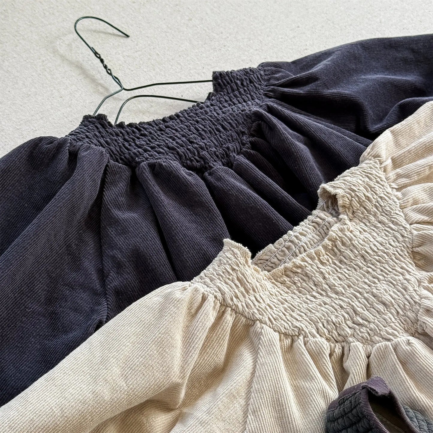 Bat Sleeve Baby Girl's Corduroy Shirt