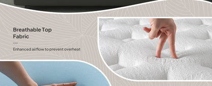 Full/King/Queen Size Mattress, Luxury Hybrid, Gel Memory Foam