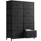 10 Fabric Drawers Wardrobe Steel Frame Closet Storage