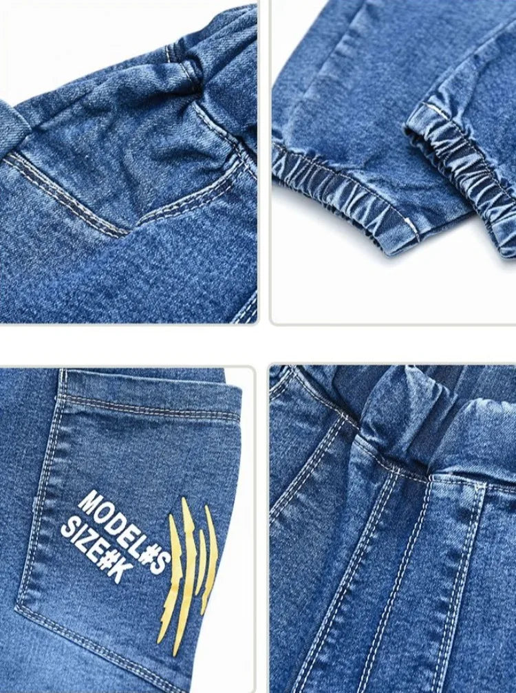 Loose Fit Boys' Jeans Trendy Oversized Denim