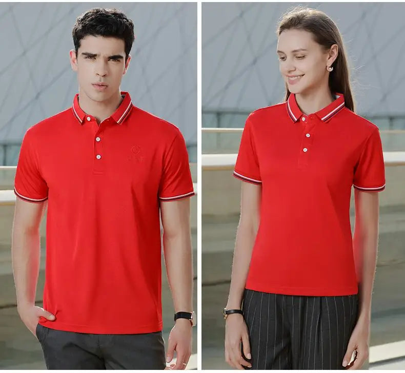 Restaurant Polo Shirt for Men Women Waiter Short Sleeve