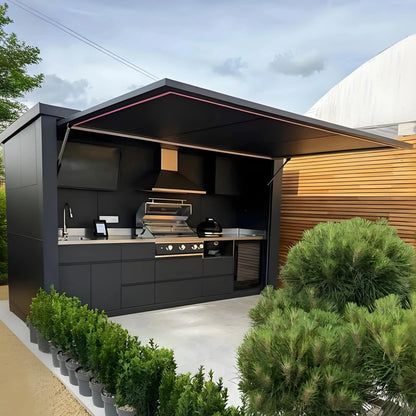 Outdoor Kitchen Pods BBQ Cooking Cabin with Electrical
