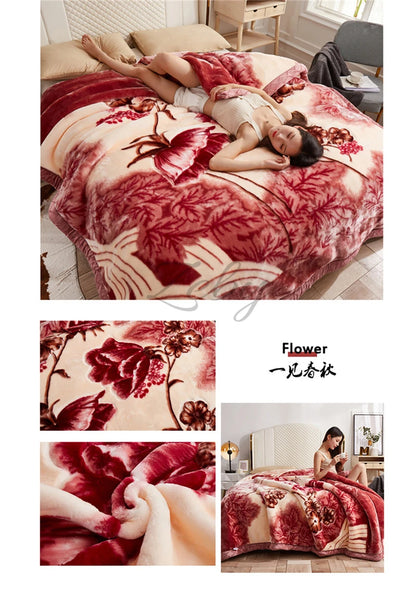 European Style Warm Raschel Blanket Weighted Comforter