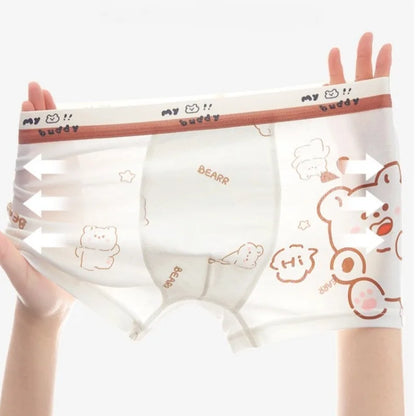 4PCS Boys Cute Mesh Breathable Comfort Underwear