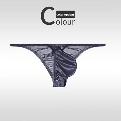 Low Waist Ice Silk Smooth Men's e Underwear