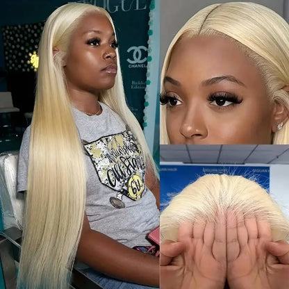 Honey Blonde Lace Frontal Human Hair Wigs