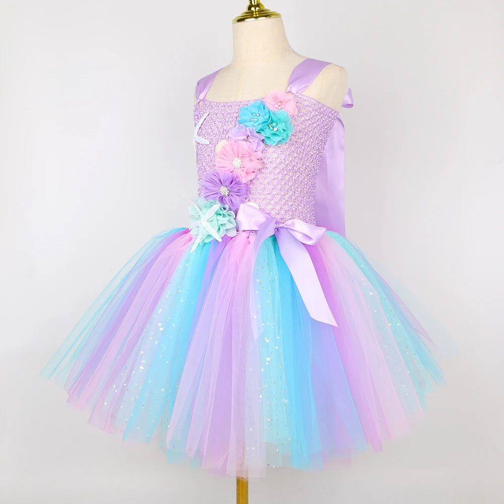 Princess Mermaid Tutu Dresses Costume for Kids